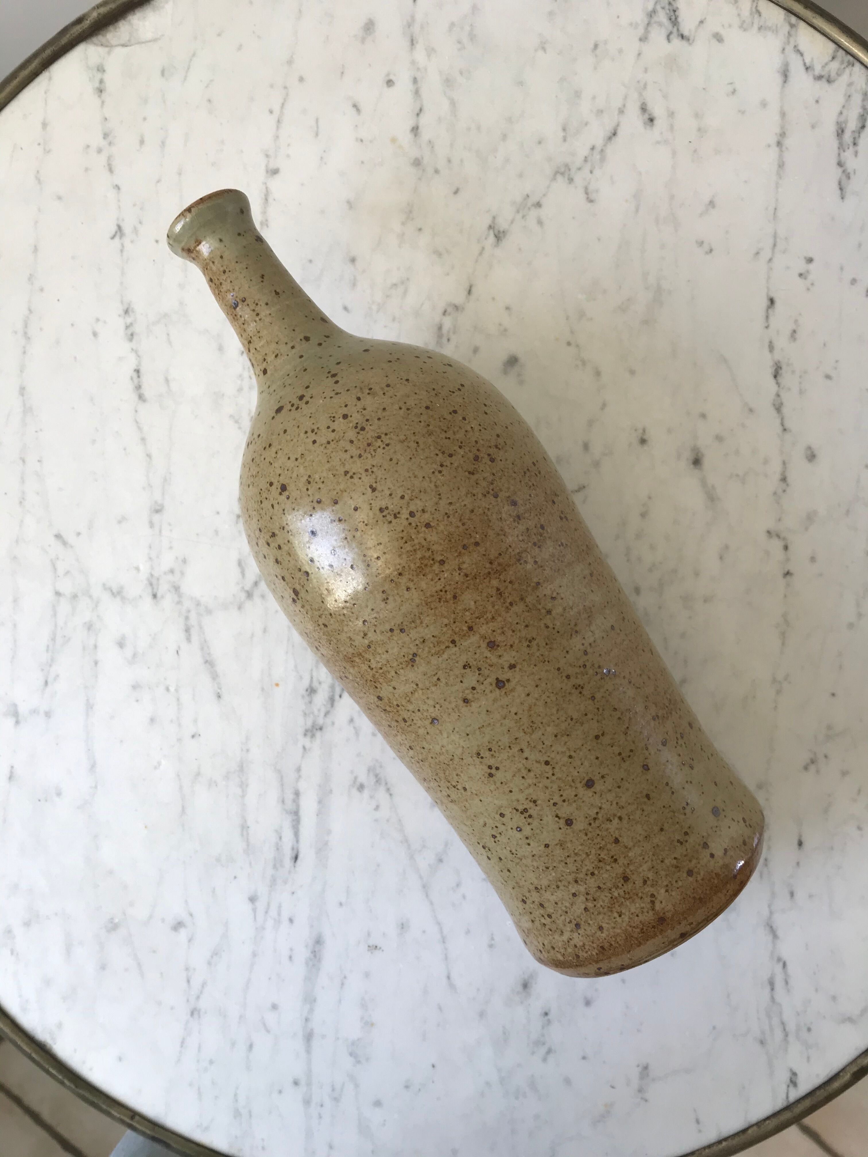 Ceramic bottle / stoneware / pottery vintage 70s signed