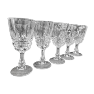 Lot de 5 verres à pied Cristal d'Arques