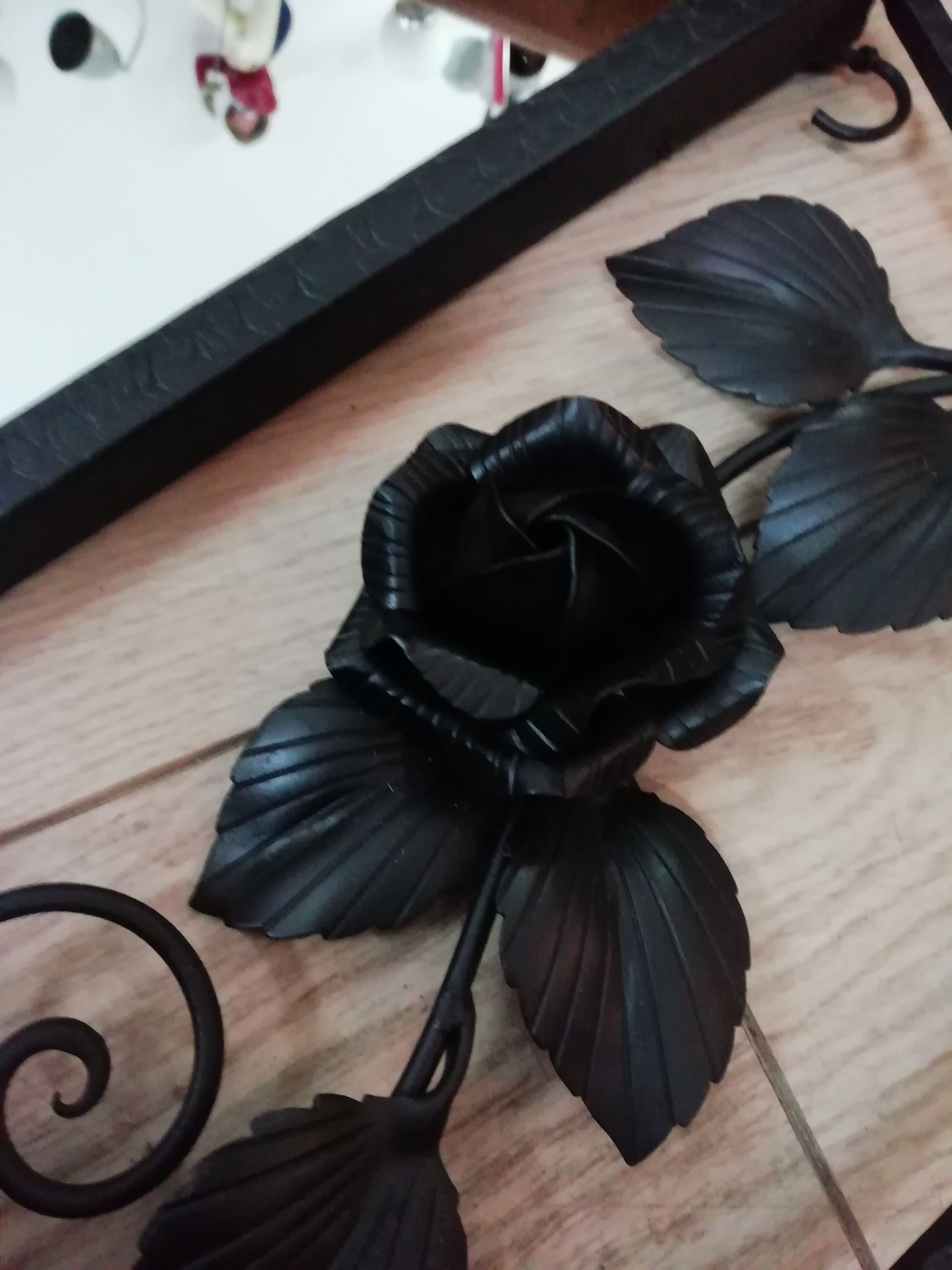 "Art-deco" rose mirror, 90x45cm