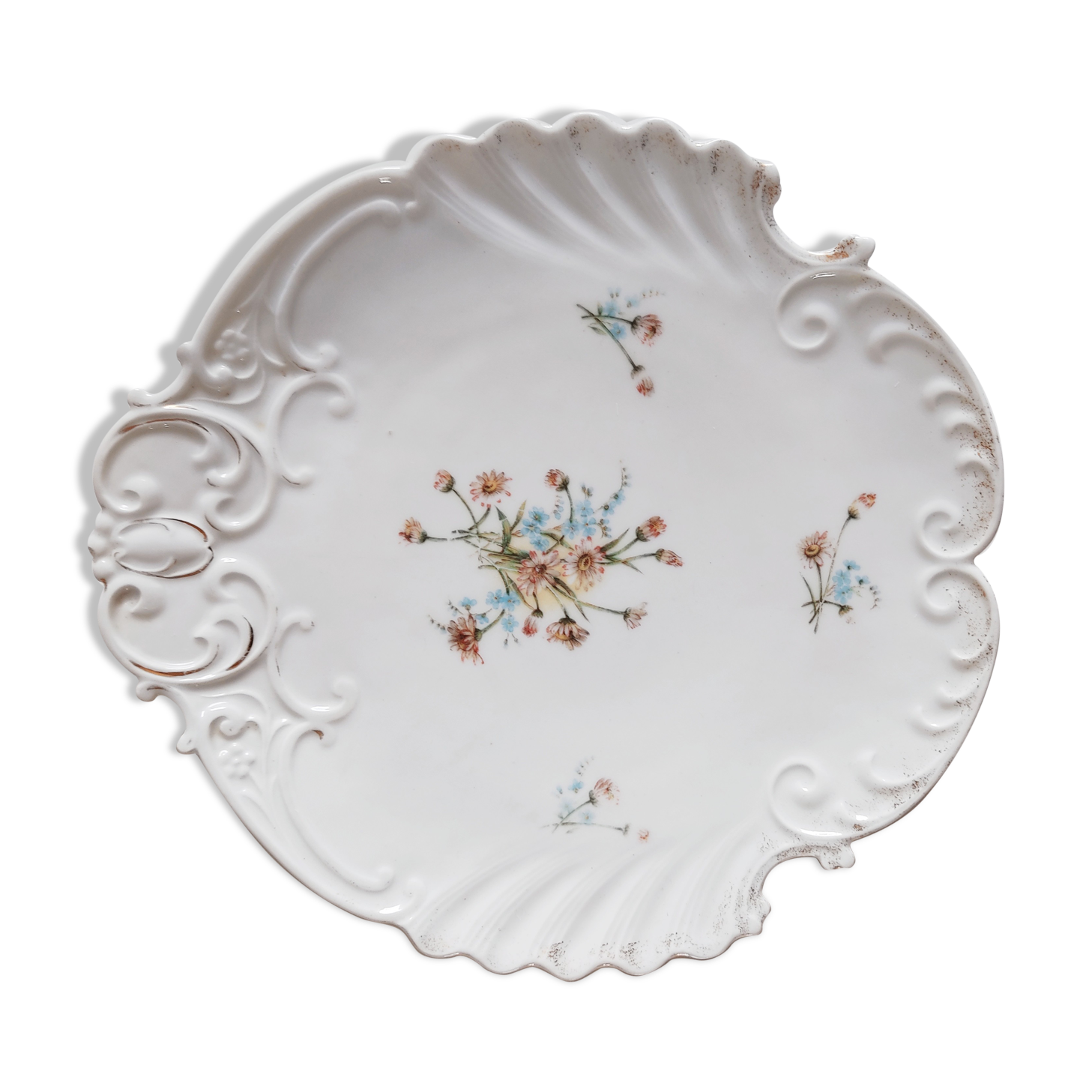 Porcelain shell-shaped dish