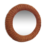 Vintage rattan mirror