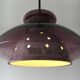 Doria Leuchten Germany Mid Century hanging lamp purple glass space age, 197