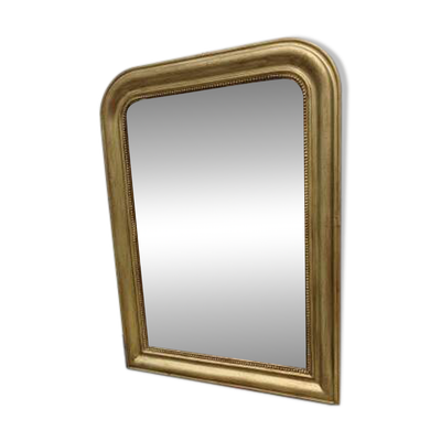 Miroir 19ème bois et stuc doré