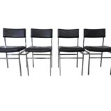 Set of 4 vintage chrome chairs / dining chairs