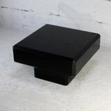 Table basse bois laqué noir, France, circa 1970