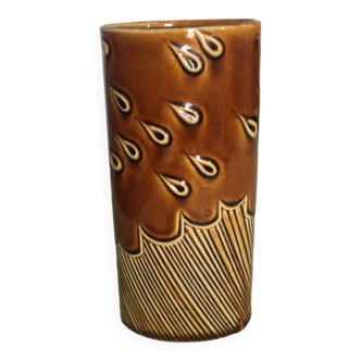 Japanese rain and sea glazed ceramic vase