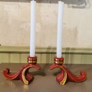 Paire de bougeoirs vintage