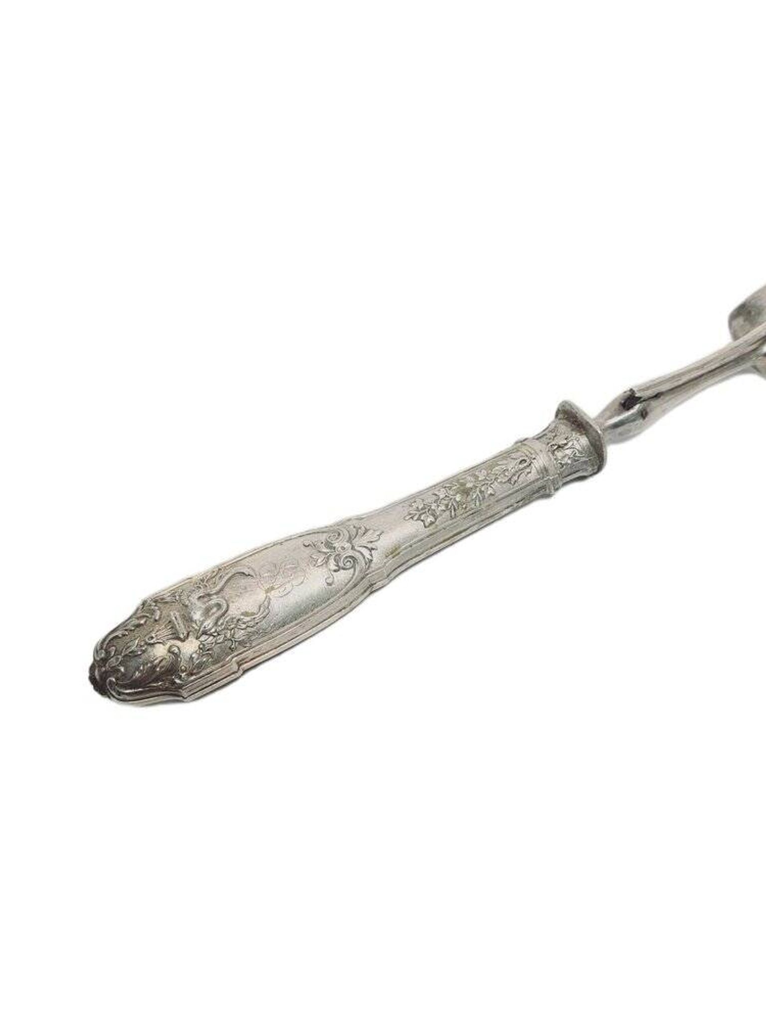 Fourchette à rôtir en argent classique, France, années 1880