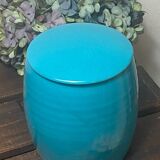 Turquoise blue ceramic candy box