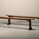 Antique, Primitive and Rustic Farm Benches in solid Oak, France 1920's