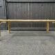 Table basse laiton faux bambou 1970