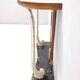 Wooden Console Table with a Mirrored Top Osvaldo Borsani style , Italy