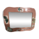 Vintage floral pink ceramic framed mirror signed St-Avit Francalat.