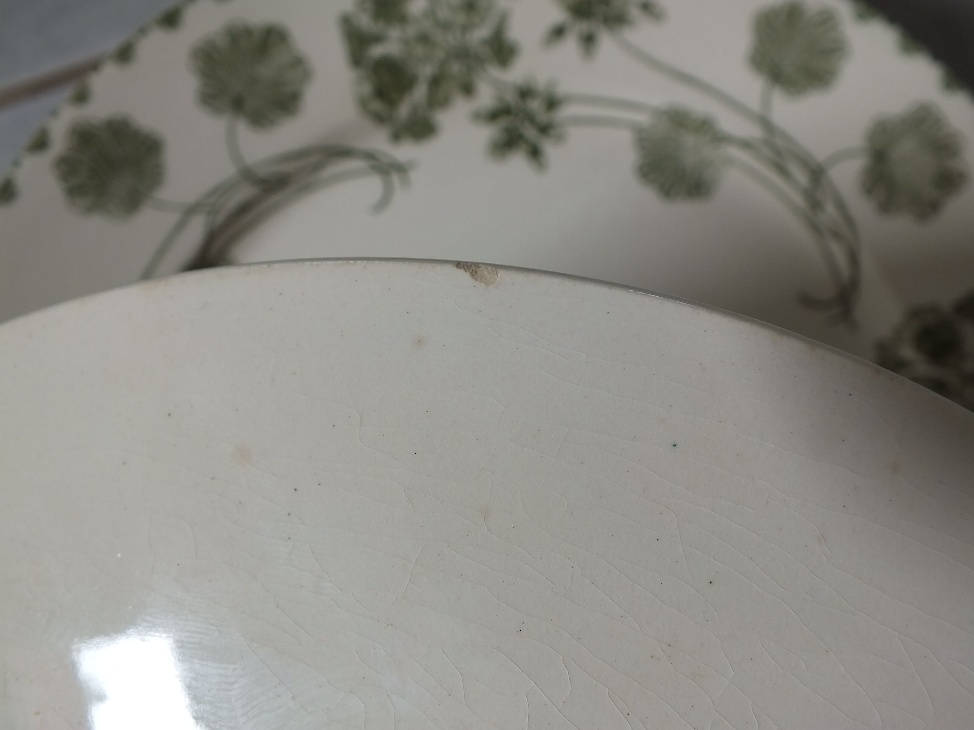 7 flat plates terre de fer sarreguemines u&c geranium