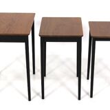Teak trundle tables, Sweden, 1960
