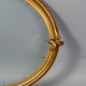Old oval frame and glass foliage 40x30 cm wood stucco gilding gold leaf SB