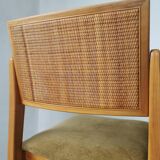 Pair of velvet chairs and canning