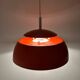 Vintage pendant Temde Leuchten orange metal