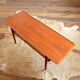 Coffee table double top Danish design teak and rattan 1960