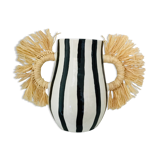 Vase amphore noir et blanc