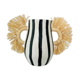 Vase amphore noir et blanc