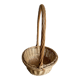Round beige basket high handle