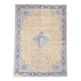 Tapis vintage classique antique bleu et orange clair 10x13, 291x406 cm