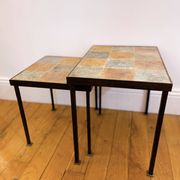 Nest tables in ceramic and metal