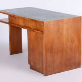 Restored ArtDeco Cherrytree Writing Desk, J. Halabala, UP Zavody, Czechia, 1930s