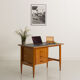 Fully restored Scandinavian desk with grey laminate top