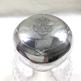 Crystal and silver toilet bottle Saglier Frères