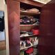 Mahogany inlaid wardrobe with a mirror
