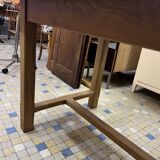 Solid oak farm table and benches