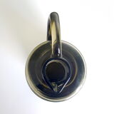 Thick handmade blown glass pitcher