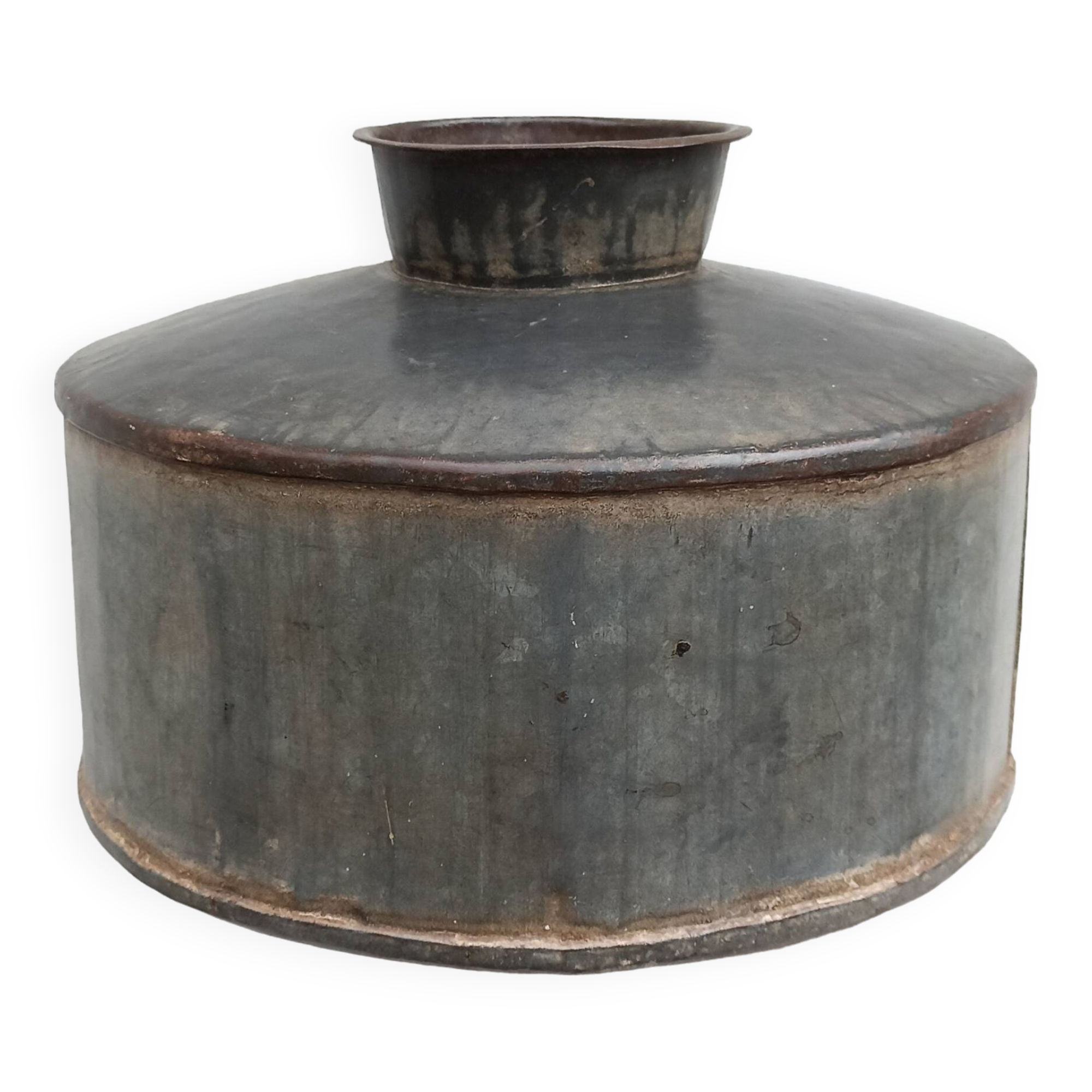 Old zinc pot