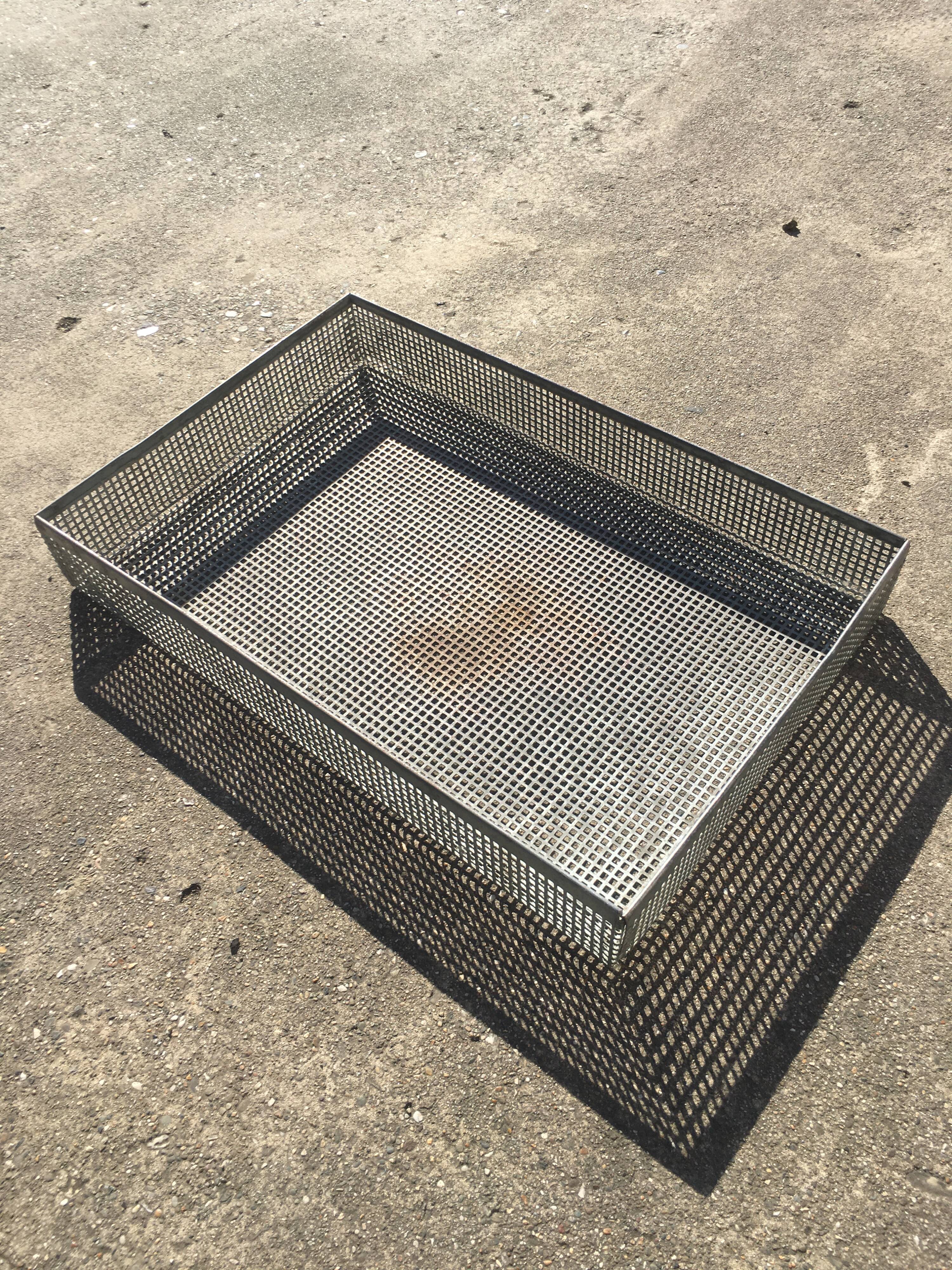 Galvanized iron bakery basket