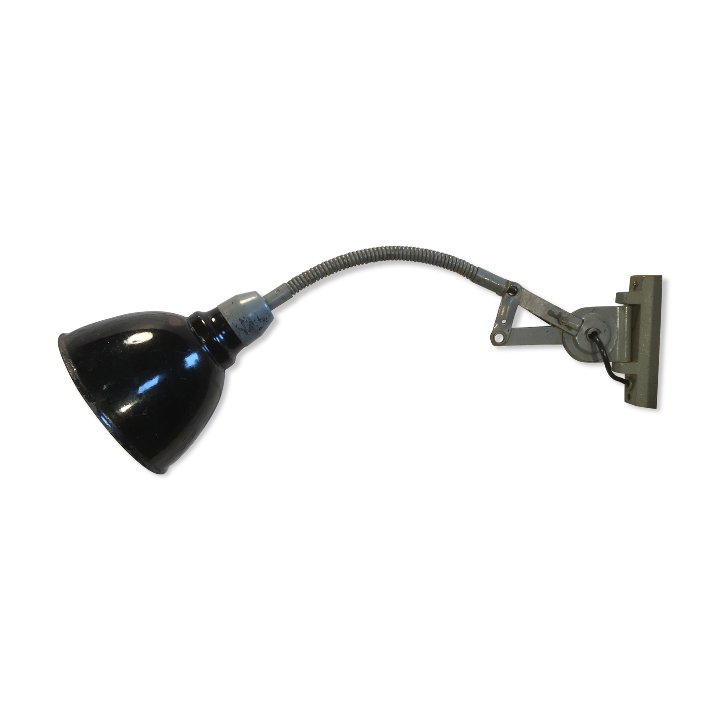 Industrial Gooseneck Wall Lamp 1960s Selency