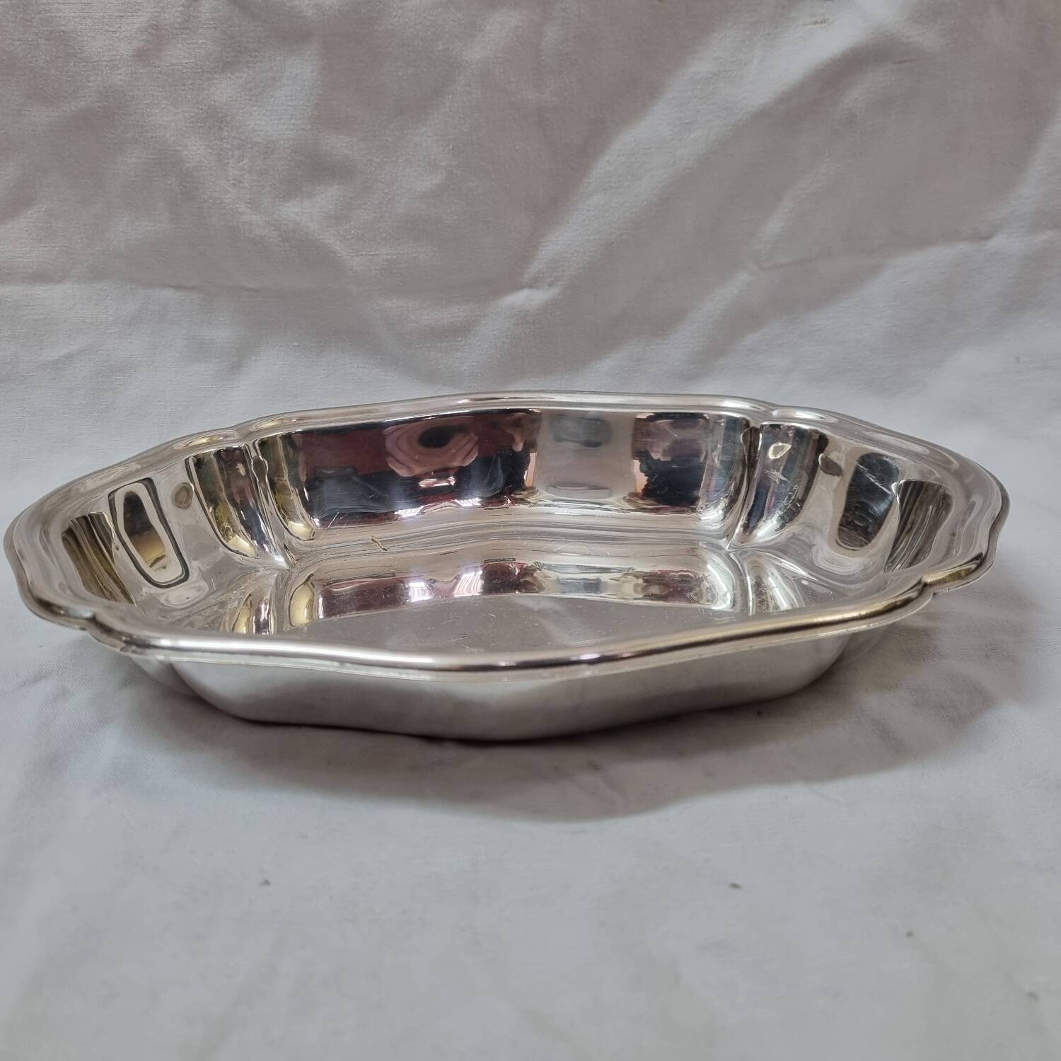 Fruit or bread basket, silver from 1980