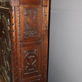 Henri II Style Oak Bonnetière with Joan of Arc Decor, Late 19th Century