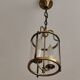 Cylindrical brass and glass lantern in Louis XVI style.