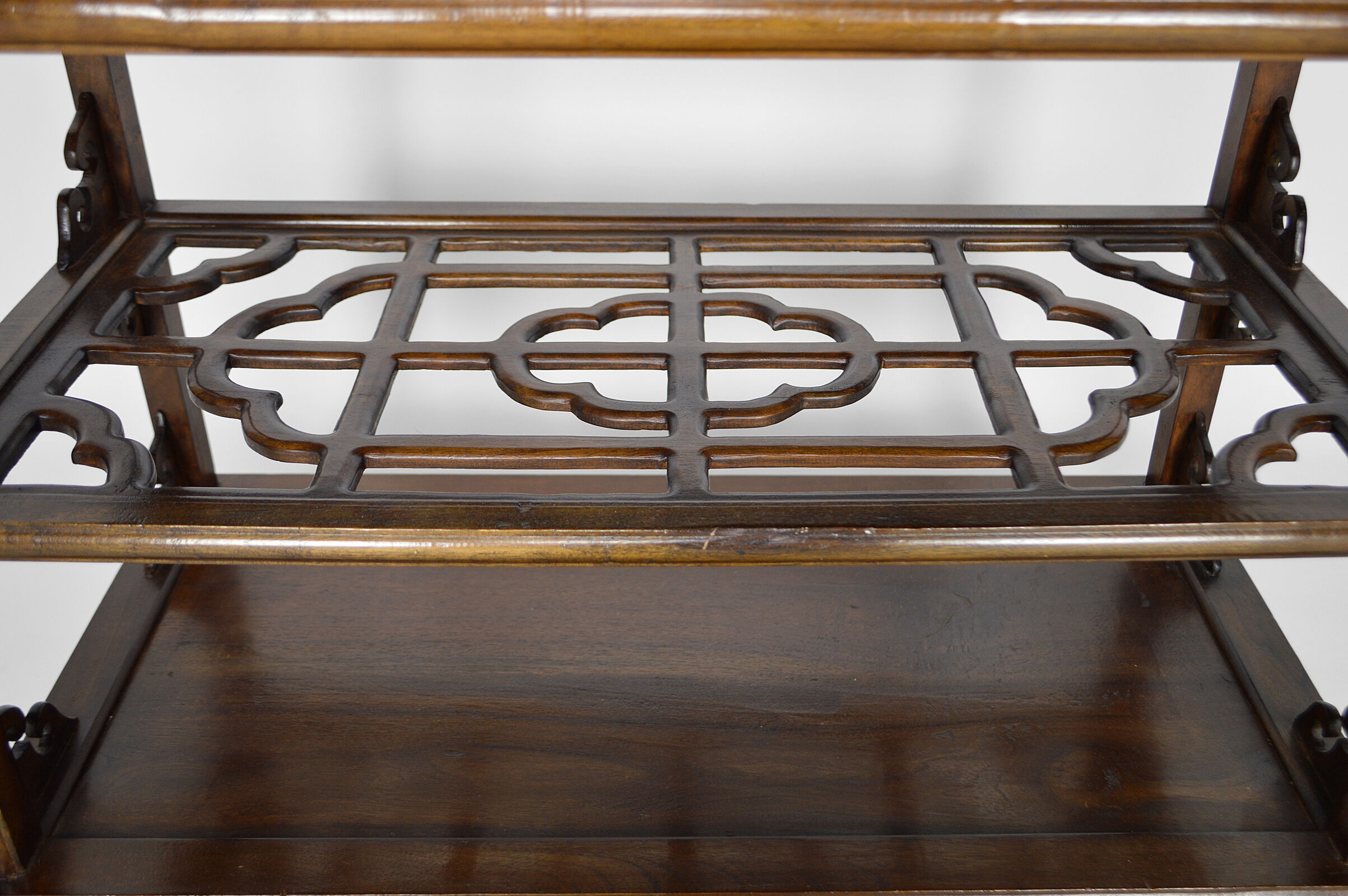 Wardrobe with Asian coat made of wood carved with dragons