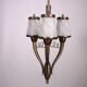 Brass and filigree glass ceiling light, Italian production from the 1940s.
