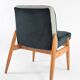 Black and white armchair without armrests