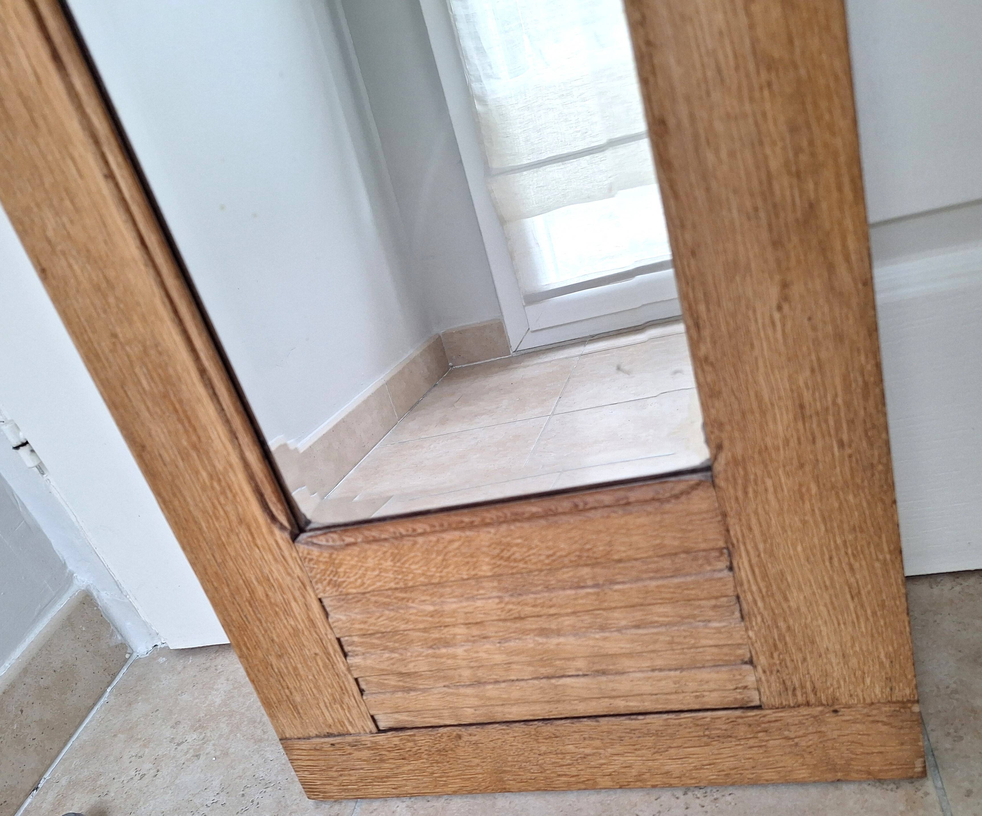 Miroir biseauté ancien bois 130 cm