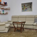 Beige boucle modular sofa, 1970