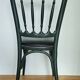 Suite de 6 chaises bistrot vert anglais et assise skaï noir