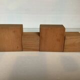 Quatre bougeoirs en bois scandinave