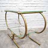 Bauhaus Tubular Brass Side Table, 1930s