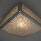 Vintage ceiling lamp with plastic sheets in chomed profiles 46x46 cm