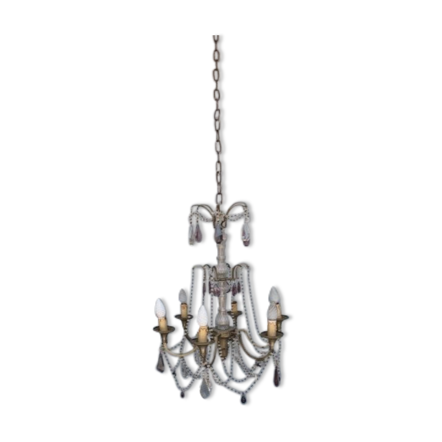 Pampille bronze chandelier and charm
